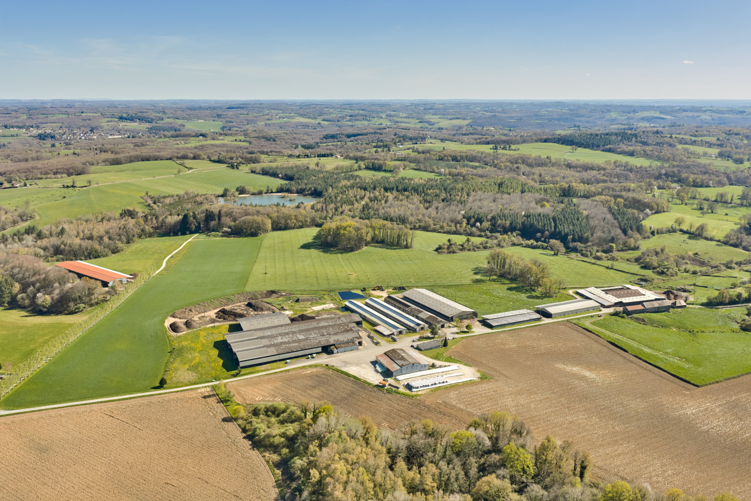 Vue aérienne – Domaine de Coutancie, Dordogne